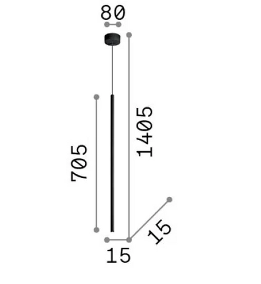 Zwis Ideal Lux Filo 2700K 341064