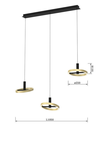 Lampa Wisząca Wofi Brest 7016-304