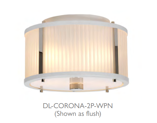 Elstead Lighting Corona DL-CORONA-2P-WPN Zwis