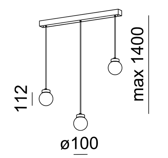 Lampa wisząca Aqform Modern Ball simple mini Led spider 59901-M930-D0-00-19