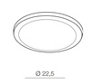 Azzardo Slim Round 22 AZ4163 Plafon wpuszczany Czarny