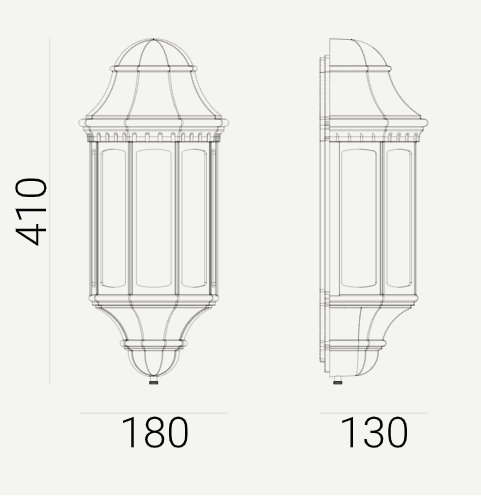 Norlys Kinkiet zewnętrzny 170BL Genoa