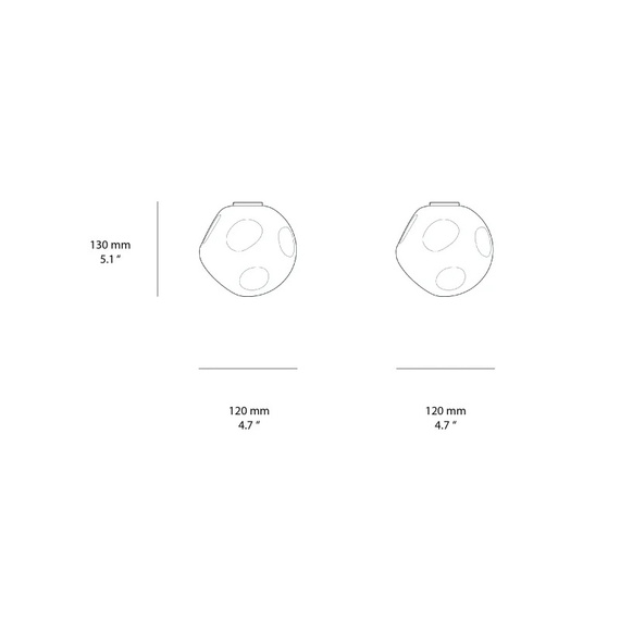 Plafoniera Foscarini Hoba Piccola IP 44 FN3250Y4W0-10E00