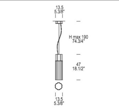 Lampa Wisząca LeucosReed S135 przezroczysta 13,5 cm