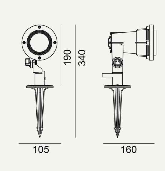 Lampa naświetlająca Norlys Sande 1593BL