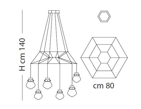Light Hearth SP 8/295 Lampa WIsząca LED przezroczysty/czarny lakierowany Sillux 