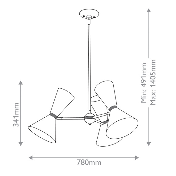 Żyrandol Elstead Lighting KL-PHIX-3-CBB