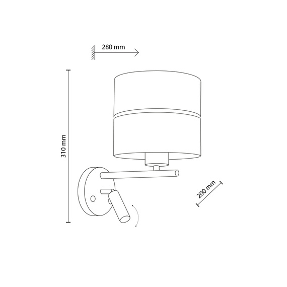 Lampa Ścienna TK Lighting Calma 11600