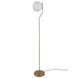 Lampa podłogowa z białym kloszem Italux Carimi