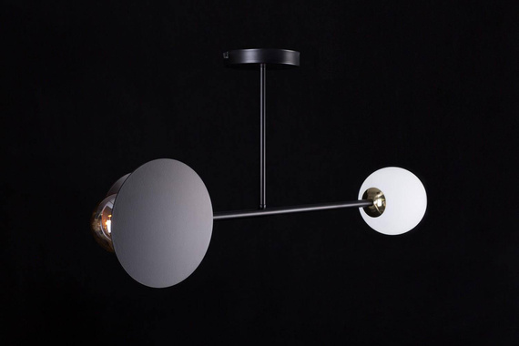 Lampa sufitowa MINERVA 2 BLACK czarny (612/2) - Emibig