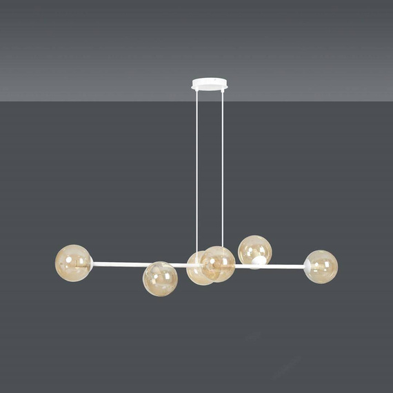 Zwis ROSSI 6 WH MIODOWY biały (879/6) - Emibig