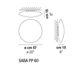 Plafon 57 cm VISTOSI SABA PP 60