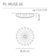 Plafon Axo Light MUSE 60 biały 