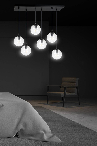 Zwis COSMO 6 BL TRANSPARENT czarny (711/6) - Emibig