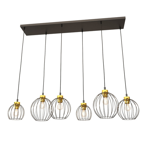 Lampa Wisząca Emibig Nando 6 Bl Gold (1368/6)