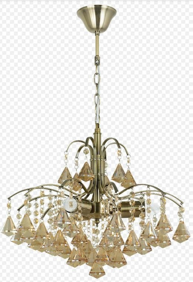 Lampa Wisząca kryształowa Elem Monte Carlo 6246/3 21QG mosiądz