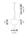 Lampa wisząca Vistosi Riflesso SP3 Złota