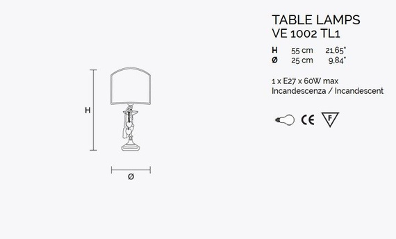 Lampka Stołowa MASIERO VE 1002/TL1
