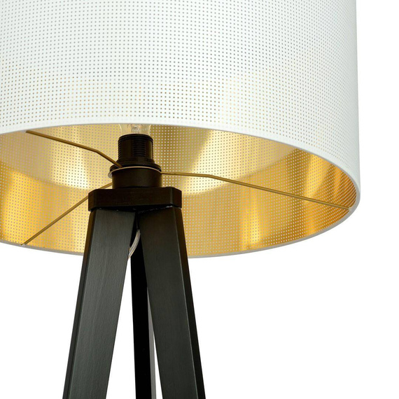 Podłodowa lampa ASTON LP1 WHITE/GOLD  czarny (1147/LP1) - Emibig