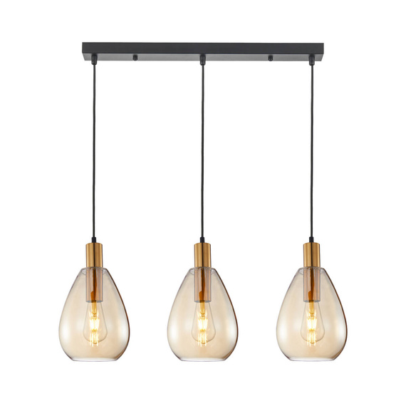 Nowoczesna Lampa wisząca Italux Zulo PND-27812-3-BRO-AMB