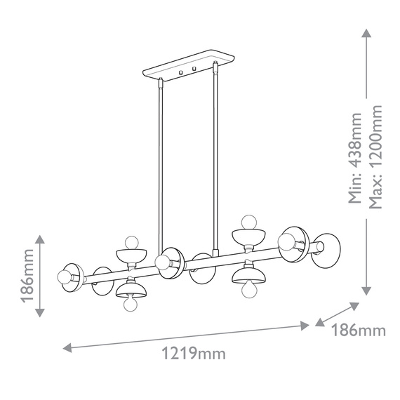 Lampa Wisząca Elstead Lighting KL-PALTA-LP10-BK