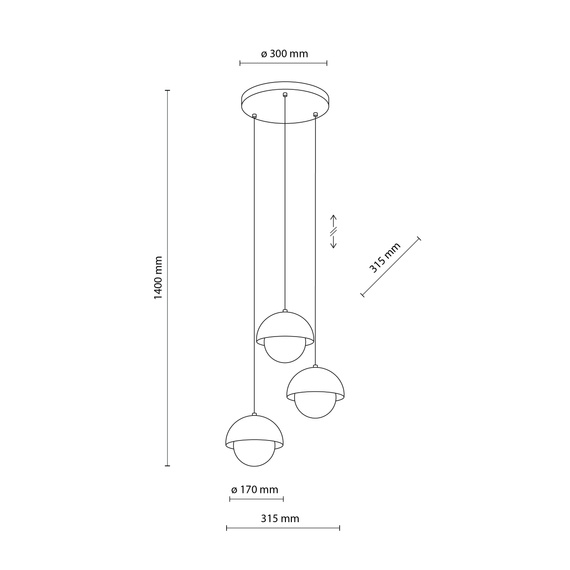 Zwis TK Lighting Bono 10206
