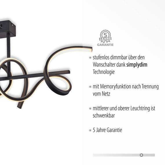 Lampa Sufitowa Paul Neuhaus Curls 003902-032015