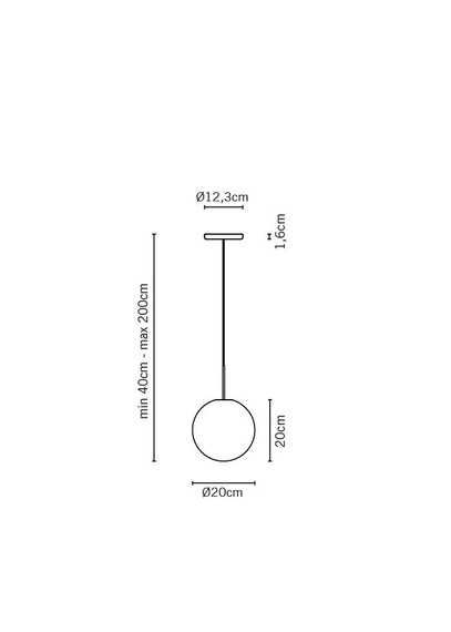 Lampa wisząca Fabbian LUMI SFERA F07 A19 01