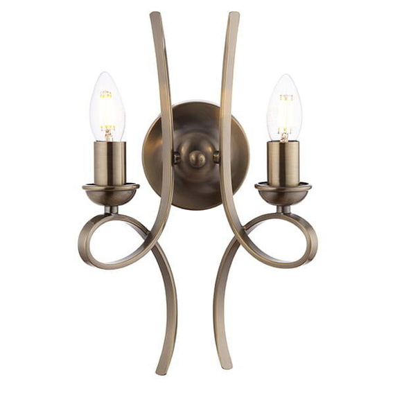 Interiors CA7W2BB Lampa ścienna Penn 2 Szczotkowany Mosiądz
