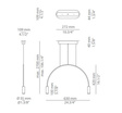 Lampa Wisząca Estiluz Volta T-3535 Czarno Złota