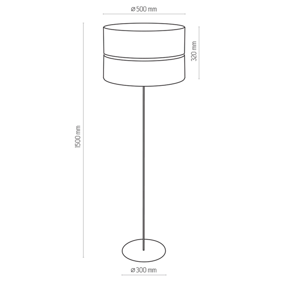 Stojąca Lampa Podłogowa TK Lighting Hilton 5465  