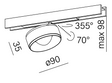 Aqform Qrled Reflektor do szynoprzewodu 16484-L930-W3-00-12