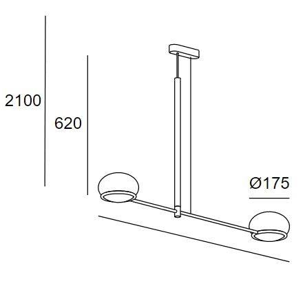 LEDS Coco 00-7985-05-M1 Żyrandol Grok