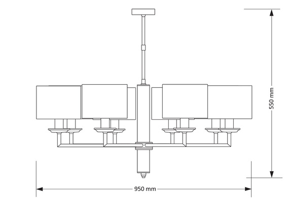 Lampa Wisząca Kutek Mood Modesto MOD-ZW-8 (BC)