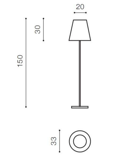 Czarna Lampa Stojąca zewnętrzna  Azzardo Havana AZ4662