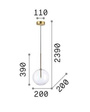 Ideal Lux Equinoxe 20 cm Oprawa Wisząca 345369