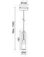 Selene 728A-G05X1A-37 Lampa wisząca Novolux Exo 