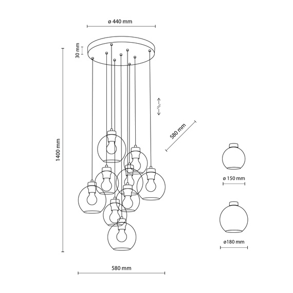 Żyrandol TK Lighting Cubus 10247