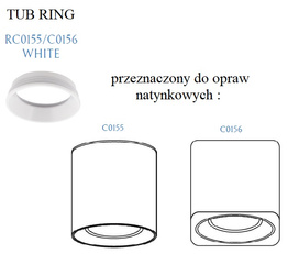 Oprawa Do Zabudowy Maxlight Tub Ring/wh