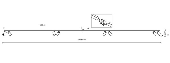Listwa Nowodvorski Mono 7752 Biała 400cm
