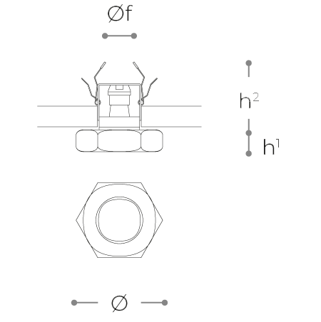 Oprawa wpuszczana Italamp 3012/F Noa