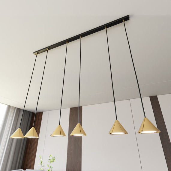 Lampa Wisząca Emibig Elit 6 Bl Gold (1329/6)