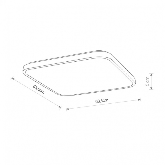 Nowodvorski Agnes SQUARE LED L Oprawa sufitowa 3000K IP44 8114