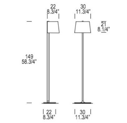 Lampa Podłogowa z czerwonym przewodem Leucos MARLOWE TR