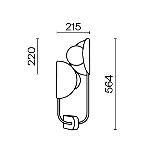 Maytoni Lampa ścienna MOD164WL-02BS1 Tropic