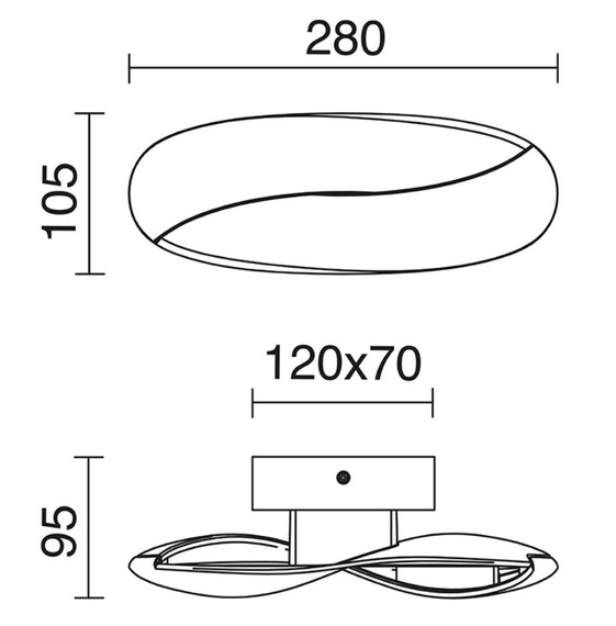 Kinkiet Ribbon 697A-L0106B-01 Novolux Exo 