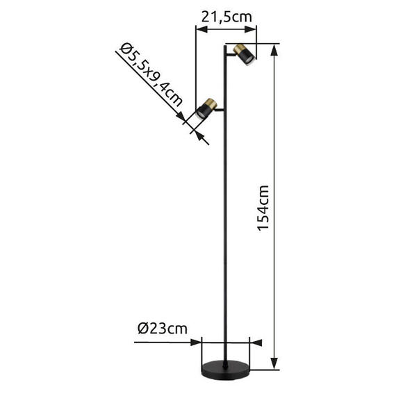 Globo Lighting Lampa podłogowa 57850S Brisbon