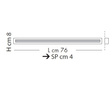 Male-Line Lampa Sufitowa LED 76 cm Sillux chrom