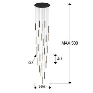 Lampa wisząca Schuller Varas 373968G Dimmable