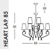 Żyrandol Evi Style HEART LA9 85